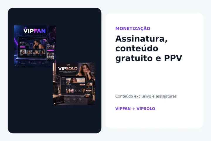 Assinatura, conteúdo gratuito e PPV em plataformas de conteúdo exclusivo