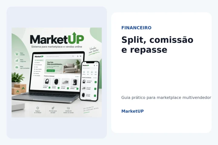 Split de pagamento, comissão e repasse em marketplace multivendedor