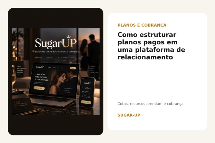 Planos pagos, cotas de mensagens, recursos premium e cobrança no SUGAR-UP